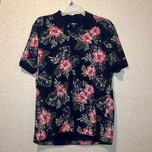 Floral Polo shirt XL